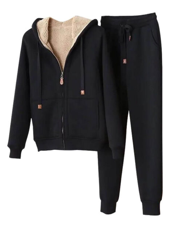Thermal Heavyweight Hooded Fleece Tracksuit Set