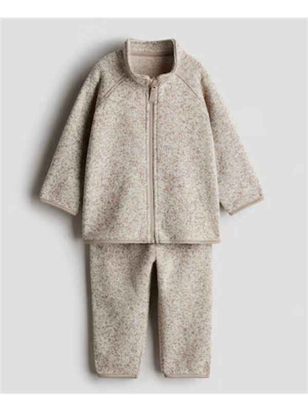 Cozy Peach-Finish Athletic Training Fleece Set