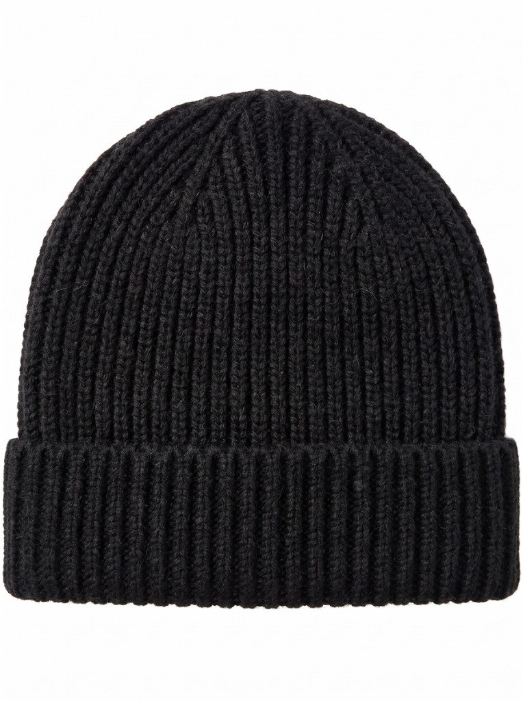 Classic Cuffed Cable Ribbed Knit Beanie