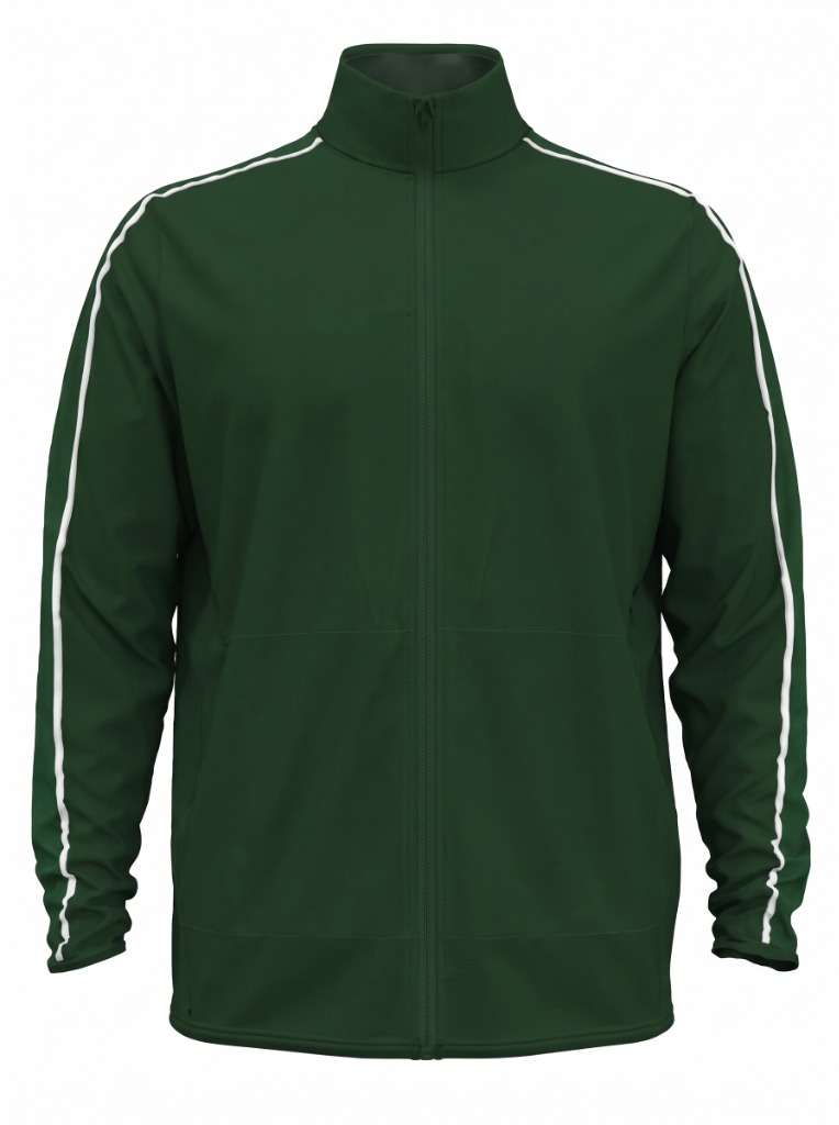 Forest Green Athletic Piping Coach Jacket