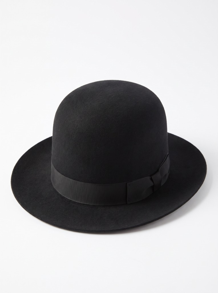 Classic Black Wool Felt Bowler Hat